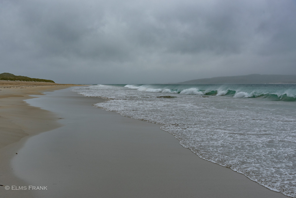 Lyskentyre beach bei schottischem Wetter - Isle of Harris